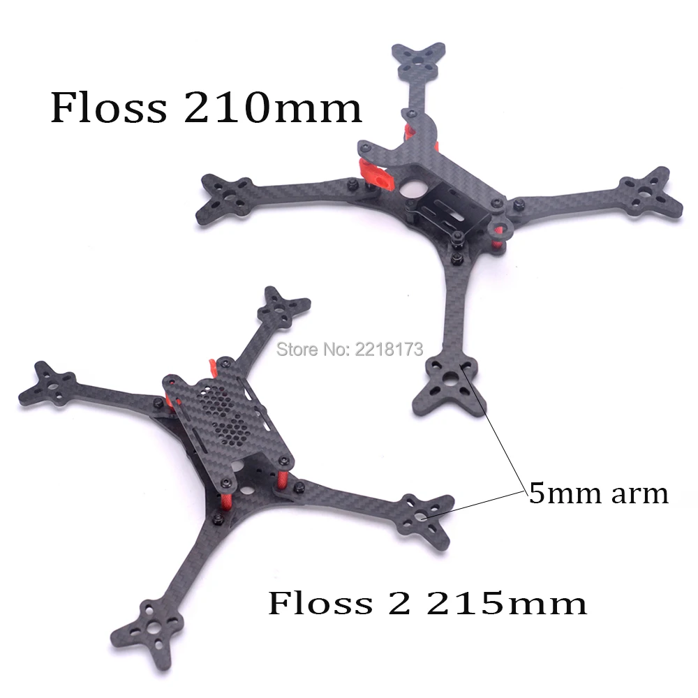 Нить 210 210 мм/зубочистки 2 215 215 мм RC FPV гонки кадр с 4 мм или 5 мм Arm высокая прочность углеродного волокна Дрон для Quadcopter