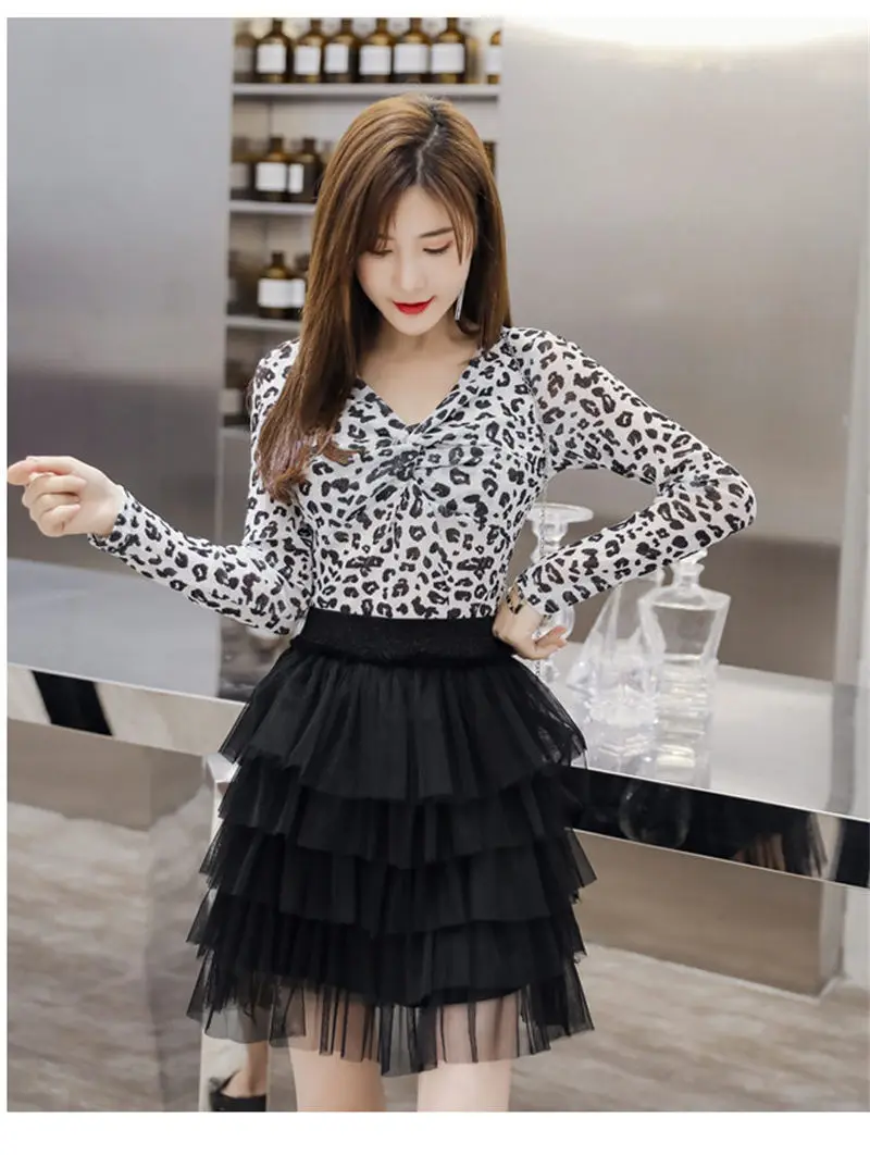 Корейская мода новая женская летняя Тюлевая мини-юбка с высокой талией Розовая Шифоновая высокая эластичность юбки-пачки повседневные