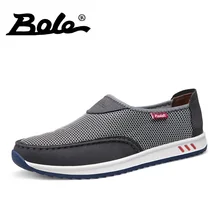 BOLE Fashion Design Mesh Shoes 2017 Summer Casual Men Shoes Breathable Shoes Man Slip on Flats For Man Loafers Plus Size 37-45