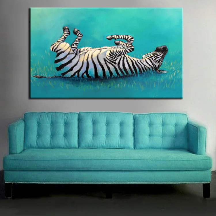 Best Price Best Quality Abstract Zebra Oil Painting On Canvas Hand