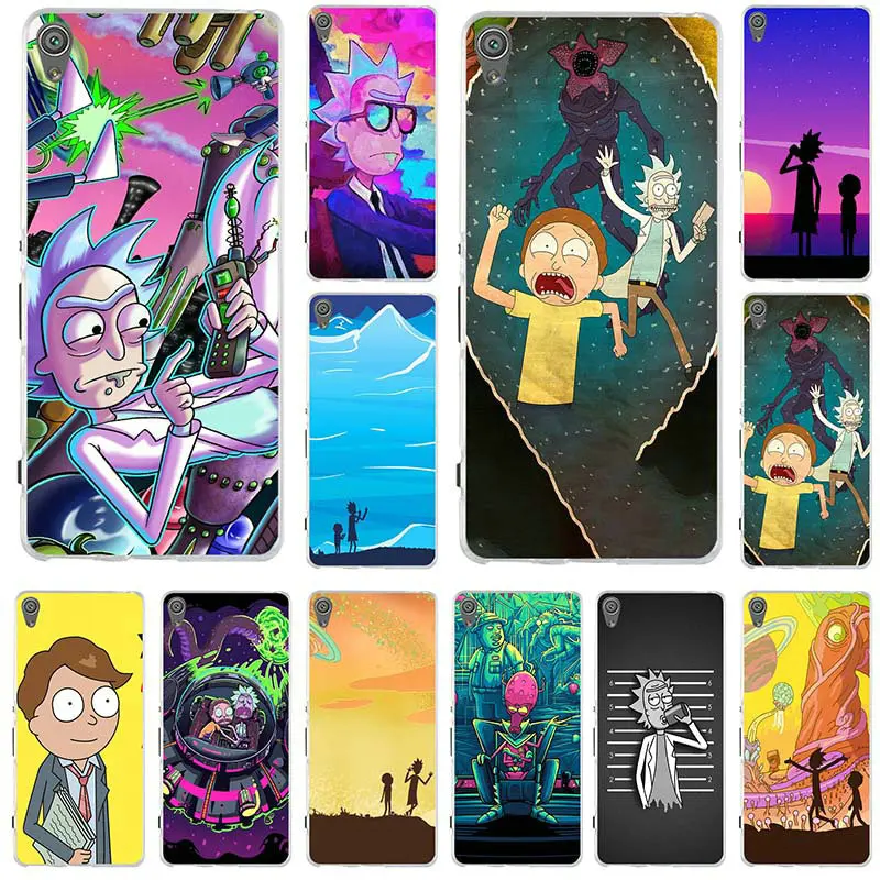 

Soft Silicon Mobile Phone Cases for Sony Xperia Z Z1 Z2 Z3 Z4 Z5 Compact Z5 Premium M2 M4 M5 E3 E5 T3 XA Rick and Morty Funny