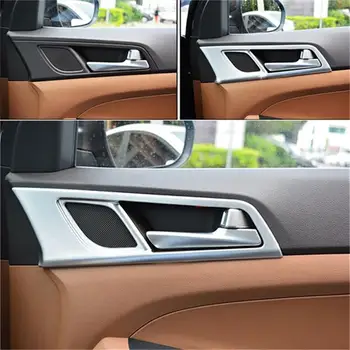 

FOR HYUNDAI 2015 2016 TUCSON TL CHROME INNER DOOR HANDLE BOWL COVER BEZEL GARNISH TRIM INSIDE FRAME BOWL CATCH Car Styling Parts