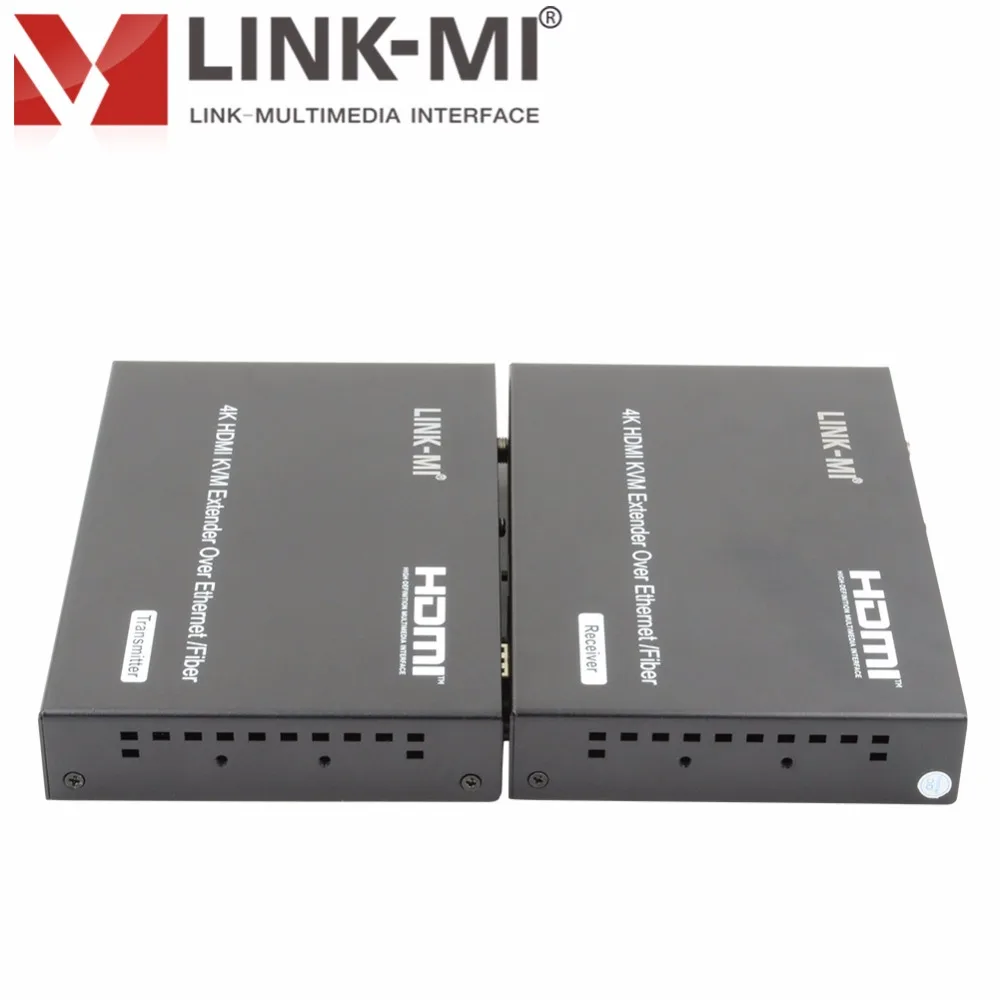 LINK-MI EP57 120M 4K HDMI USB KVM 익스텐더 TCP/섬유 POE IR RS232 리모컨 2 20km