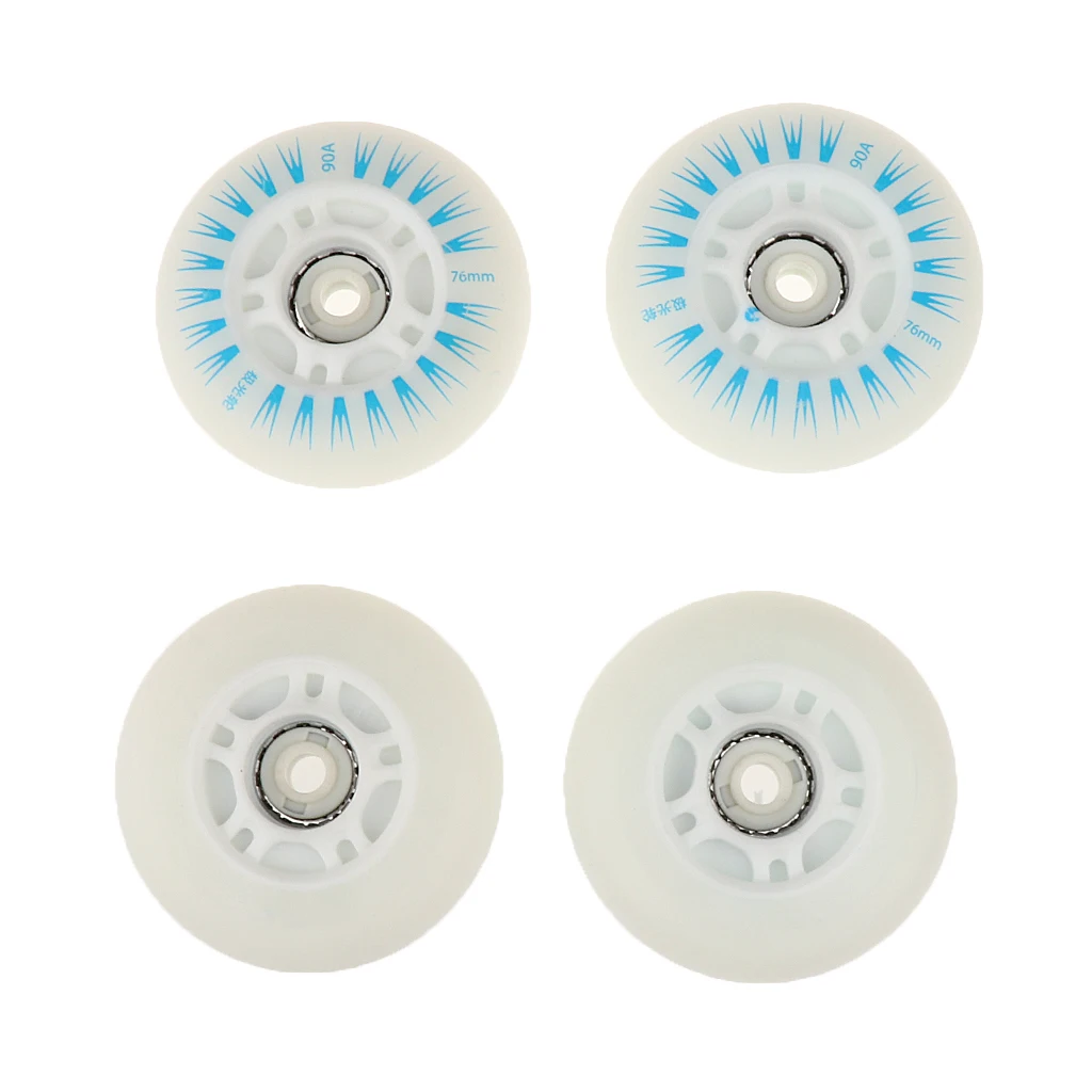 Blue 76mm Скоростные колеса для роликовых коньков хоккейные роликовые коньки - Цвет: Blue 76mm