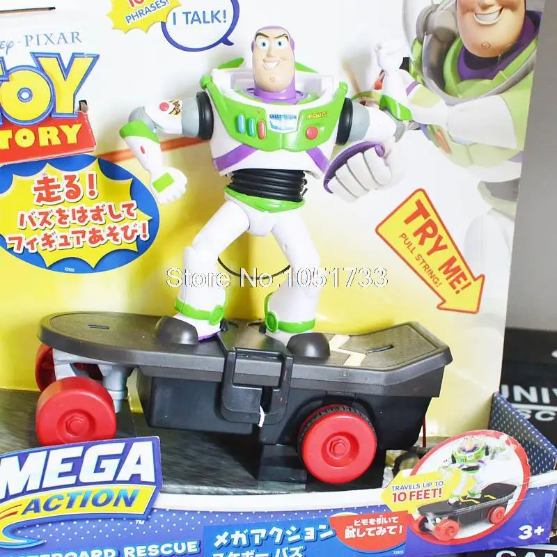 

Cartoon Toy Story 3 Buzz Lightyear Skateboard Rescue PVC Action Figures Collectible Toys Free Shipping