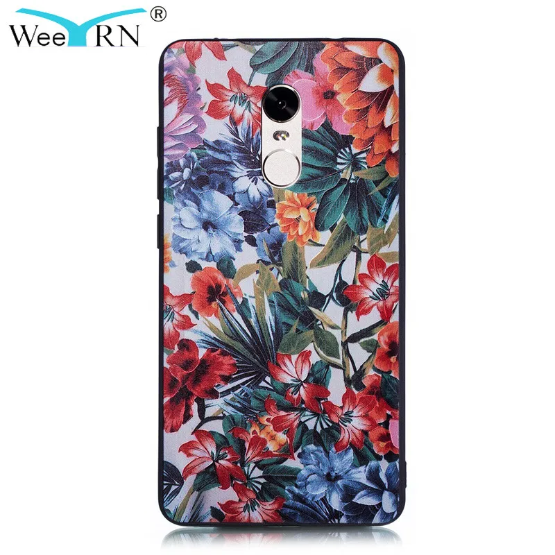 

WeeYRN New Cute 3D Relief Soft Case Xiaomi Redmi Note4 Note 4X Funda Silicone TPU Case Luxury Full Cover Xiaomi Redmi Note 4X 4