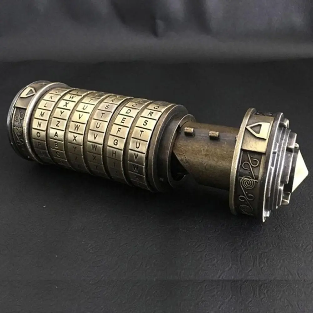 

Retro Birthday Valentine Gift Box Cylinder Lockbox Da Vinci Code Alphabet Locks Storage Box Locks