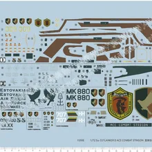 1/72 Su-33 Flanker D Ace Combat Strigon Fighter модель комплект воды Наклейка