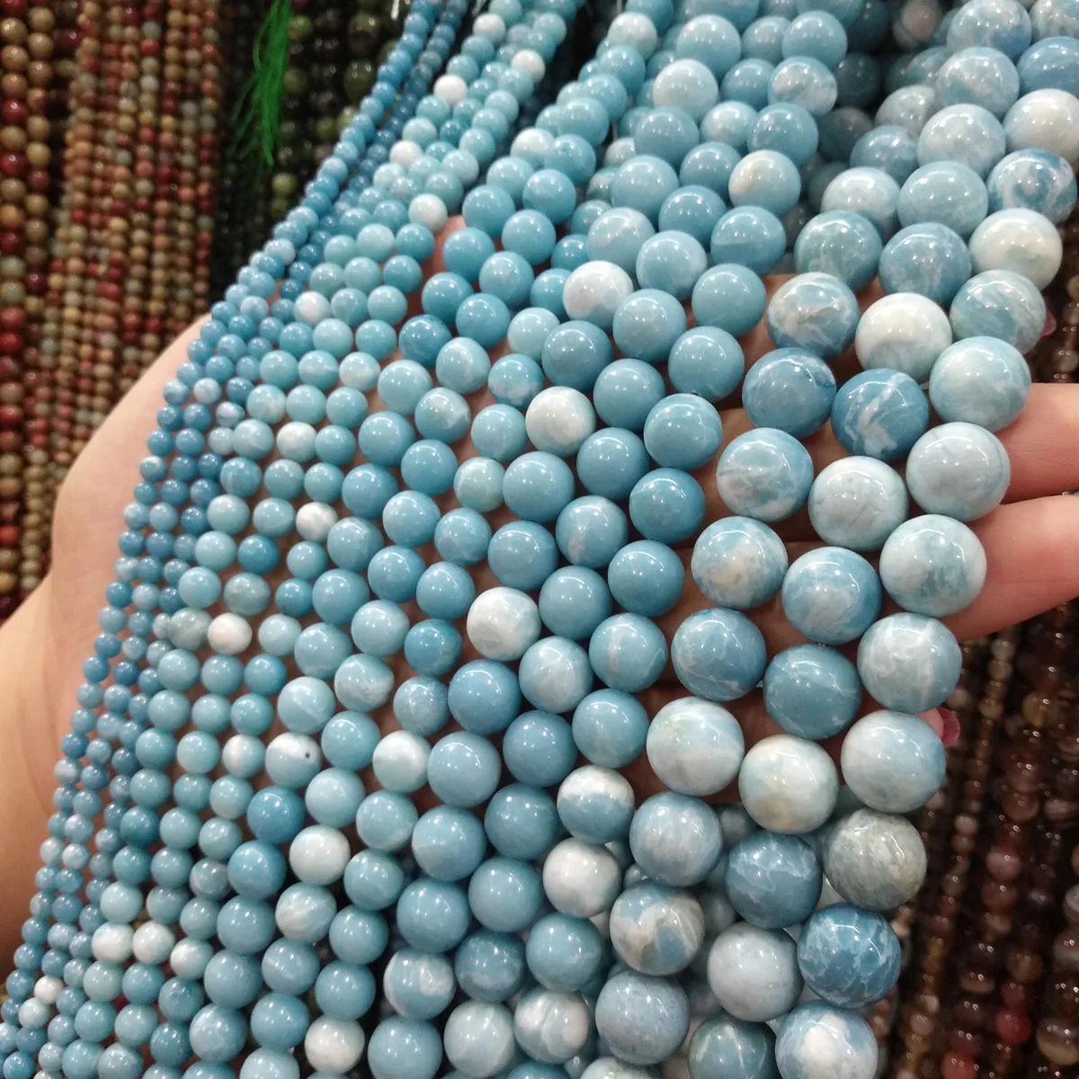 Лидер продаж дизайнерские украшения своими руками камень Beads4/6/8/10/12 мм круглый шар поделки из бисера Выводы Круглый браслет из каменных бус