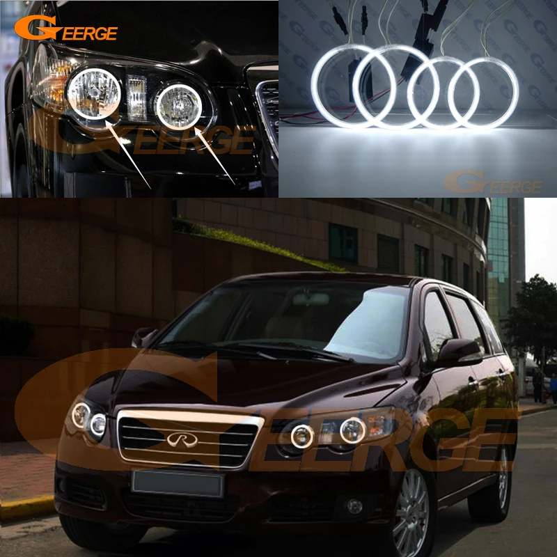 

For Chery B14 Eastar CrossEastar Rely V5 2006-2011 Excellent Ultra bright illumination CCFL Angel Eyes kit halo rings