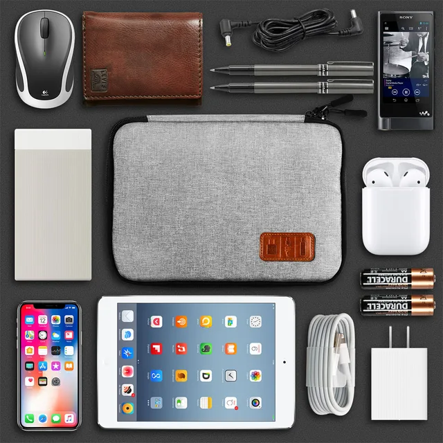 US $6.65 SandyFloyd Ipad Earphone Charger Wires Bag Travel Cable Bag for Electronics Gadgets Cable Organizer