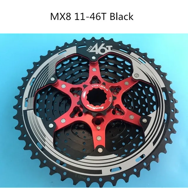 Original SunRace 11-speed cassette CSMS8 CSMX8 11-46T bicycle cassette flywheel for Shimano SRAM flywheel Sunrace 11-46 11s cass - Цвет: MX8 11 46T Black