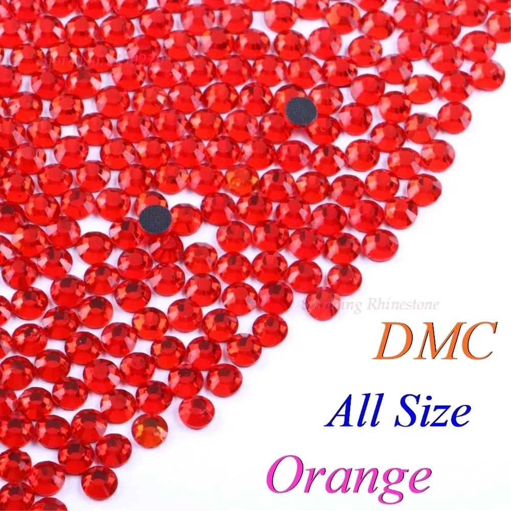 Кристаллы стекла DMC Orange SS6 SS10 SS16 SS20 SS30 разных размеров стразы горячей фиксации