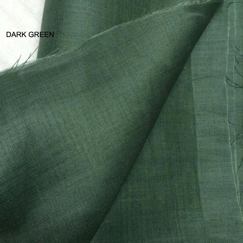 Рами белая темно-зеленая темно-синяя коричневая верблюжья черная винная красная серая тонкая ткань для летней одежды рубашка платье ручная работа - Цвет: dark green