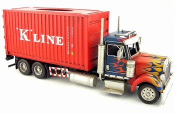 

Tissue Box truck Antique classical container model retro wrought handmade metal crafts for home decoration or birthday gift