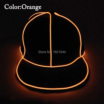 

High-grade Hip Hop Glowing Cap EL Wire Flashing Party Hat Dance DJ Props Night fluorescent Cap for Birthday Party Supplies