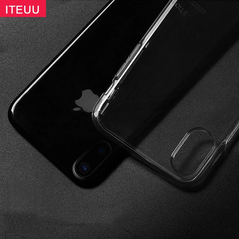 Ультратонкий Прозрачный чехол из ТПУ для iPhone X Xs Max XR мягкая гибкая Защитная