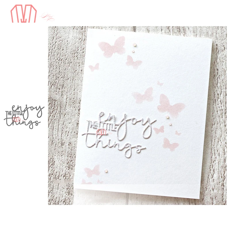 

Mai Enjoy The Little Things Letter Metal Cutting Dies Stencils for DIY Scrapbooking photo album Decorative Embossing Paper Cards