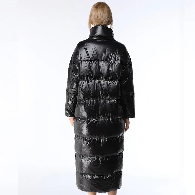 2018 winter new down jacket ladies plus long stand collar thick warm down over knee coat big women's down jacket 2018 winter new down jacket ladies plus long stand collar thick warm down over knee coat big women's down jacket