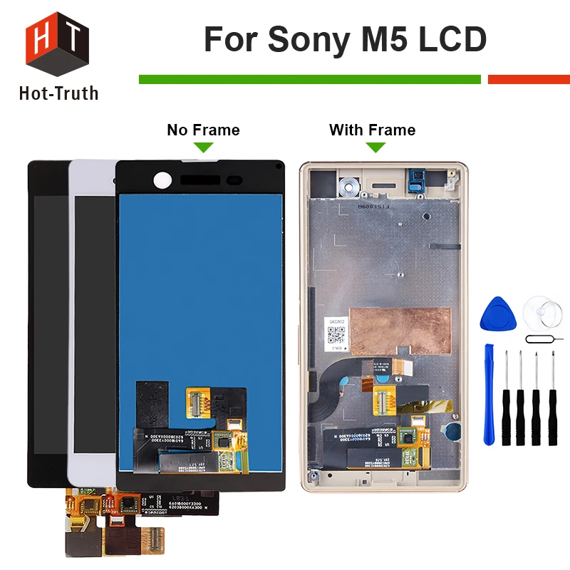 

Hot-Truth Original IPS Display For Sony Xperia M5 LCD Touch Screen Digitizer Assembly For Sony M5 Dual E5603 E5606 E5653 Display