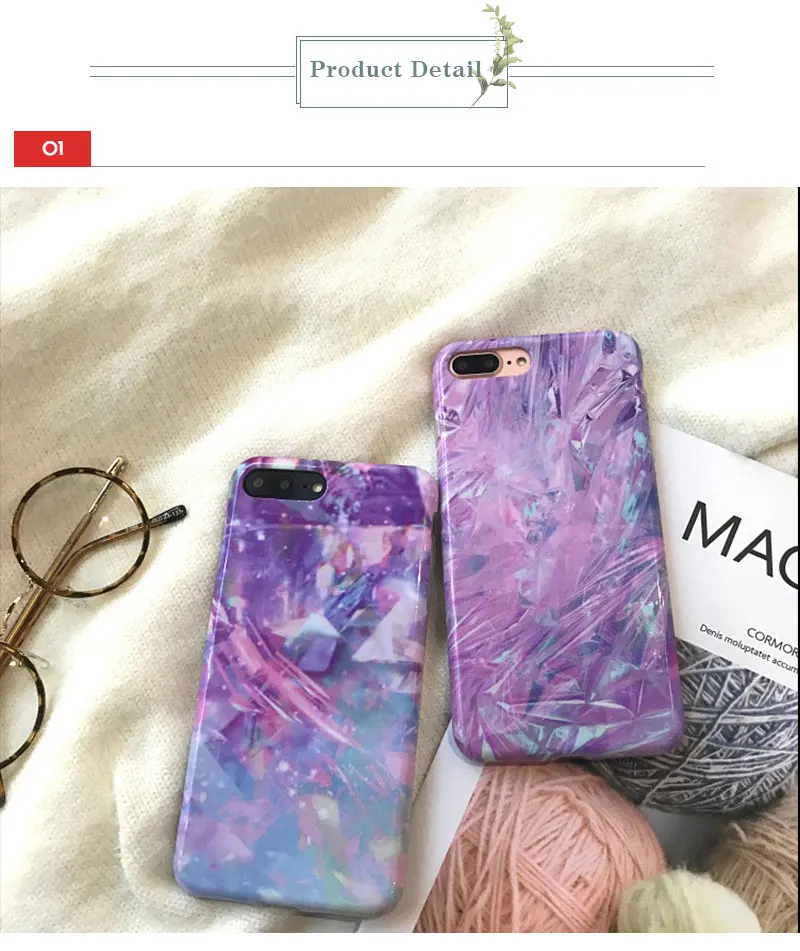 Purple Glossy Luxury TPU Phone Case For iPhone 6 7 8 Plus Case Cover For iPhone X XS 7Plus 8Plus 6s Plus 6s XR Max Cases Capinha (13)