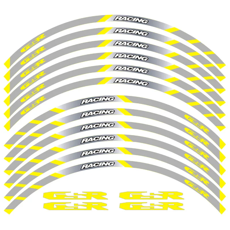 Decalques da Motocicleta Fit de Alta Novidades Qualidade Reflexivo Roda Faixa Adesivo Suzuki Gsr 12 Pcs Aro 8 Cheap Decalques e adesivos
