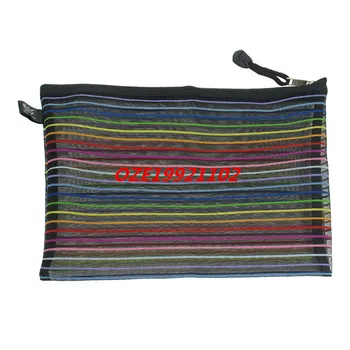 

1PCS 10.9" x 8.9" Colorful Nylon Keychain Document Papers File Bag Holder