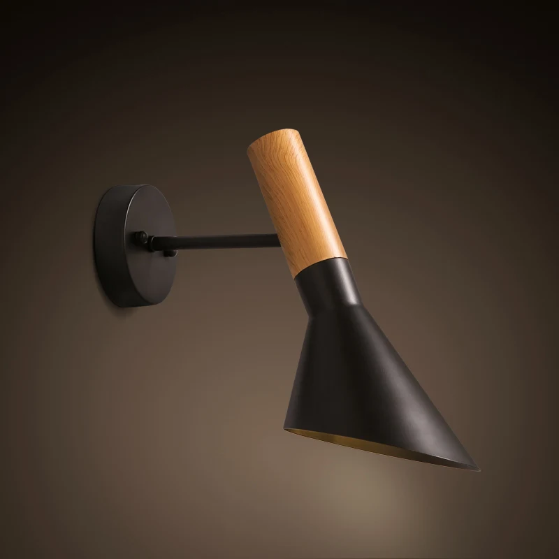 

1 pcs Loft metal wall lamps E27 bathroom led mirror lights wood wall light sconces Adjustable direction Bedroom Bar lamp vintage