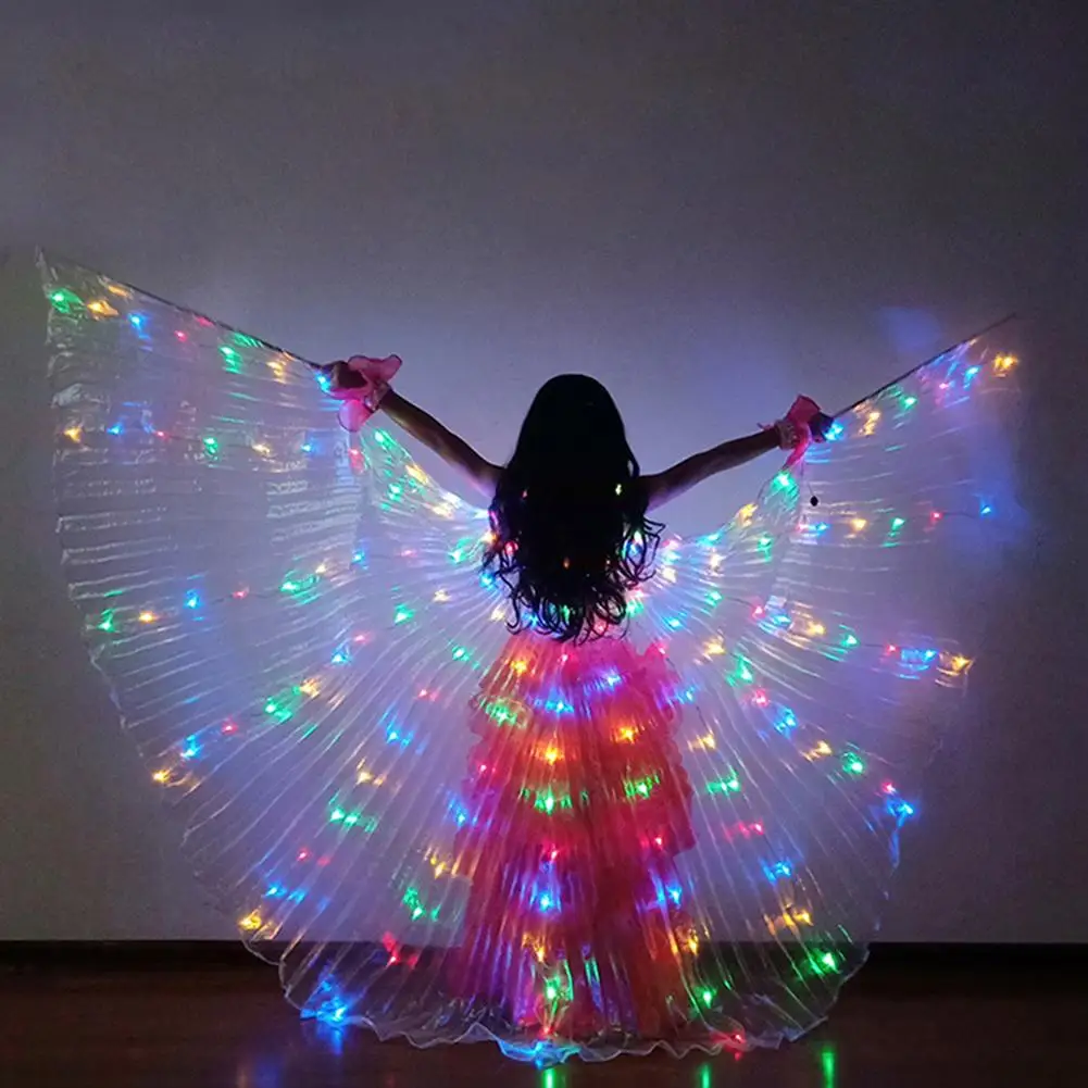 NEW Children Belly Dance Adjustable LED Isis Wings Cloak Dancing Props Accessories |