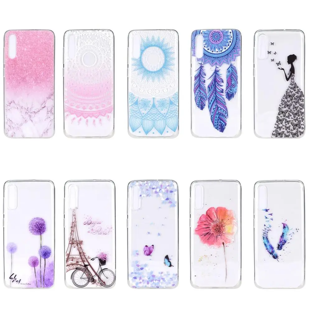 

high quality Silicone TPU Case For Samsung A20E A30 A40 A50 A70 phone cases Luxury Printed Back Cover Coque funda etui