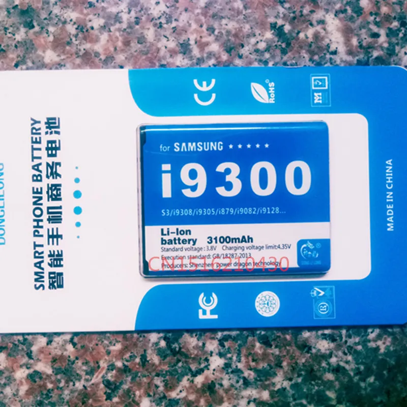 100% Оригинальный запасной аккумулятор для Samsung I9300 GALAXY S3 EB-L1G6LLU I9308 L710 I535 3100 мАч |