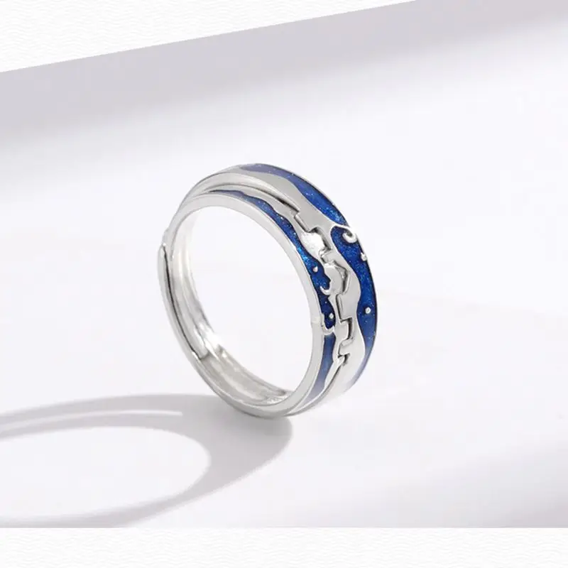 Silvology 925 пробы Серебряные Оригинальные кольца Allure Love для влюбленных текстура Элегантные корейские кольца для мужчин и женщин ювелирные изделия