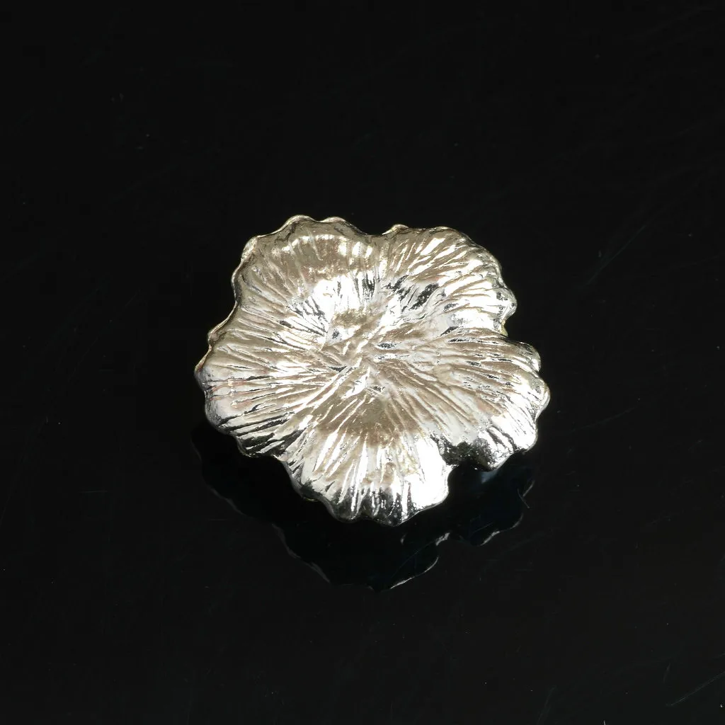 10pcs Decorative Flower Pearl Rhinestone Beads Flatback Button Embellishment