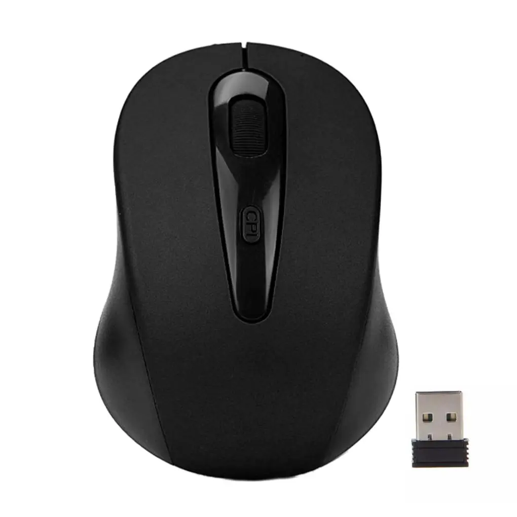 1pcs 2.4GHz Wireless Mouse 1600DPI Optical Computer Cordless Office Mice with USB Receiver