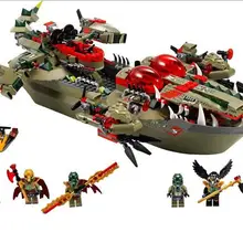 Совместимые Chimaed Craggers командный корабль обучающий образование DIY фигурки строительные блоки игрушки для мальчиков Игрушки для детей 70006