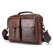 New Vintage Men's Briefcase Male Genuine Leather men bags Messenger Bag Men's Shoulder Bags Leather Laptop Bag men for document New Vintage Men's Briefcase Male Genuine Leather men bags Messenger Bag Men's Shoulder Bags Leather Laptop Bag men for document