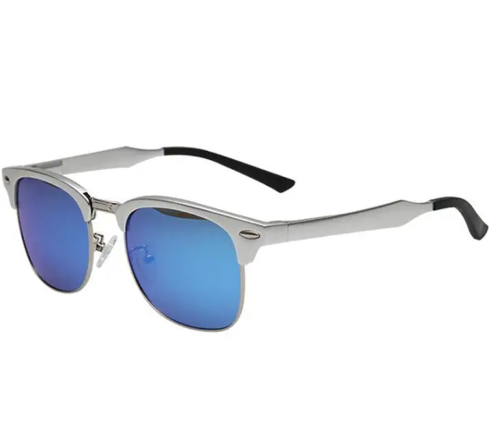 Модные мужские поляризованные солнцезащитные очки из магниевого алюминия, спортивные полуметаллический покрытие для солнцезащитных очков, светоотражающие очки