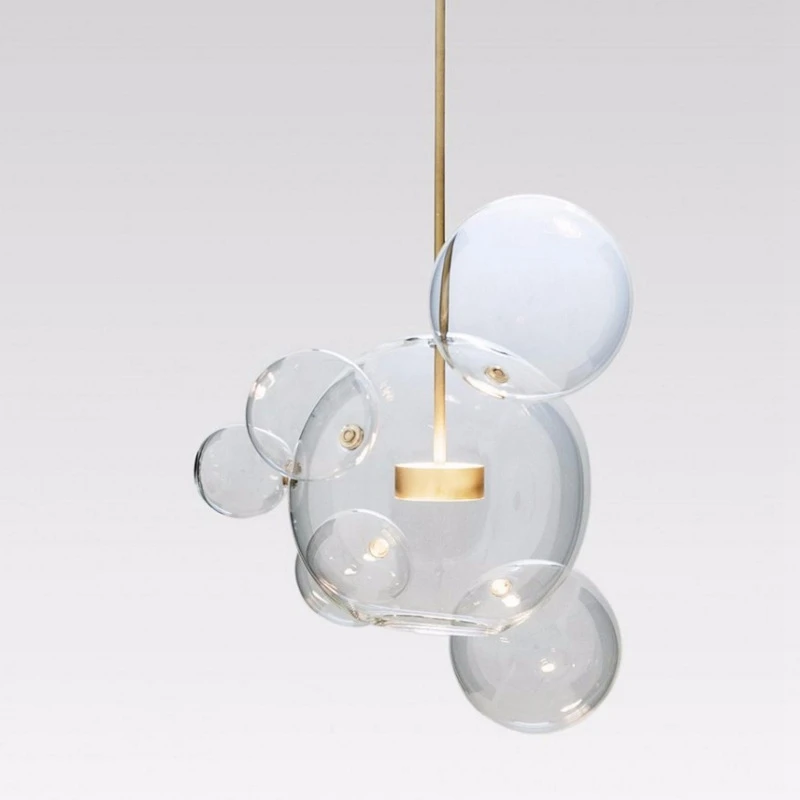 LukLoy Скандинавское стекло пузырьковый светодиодный подвесной светильник креативный Микки столовая светодиодный подвесной светильник витрина бар подвесное освещение галерея