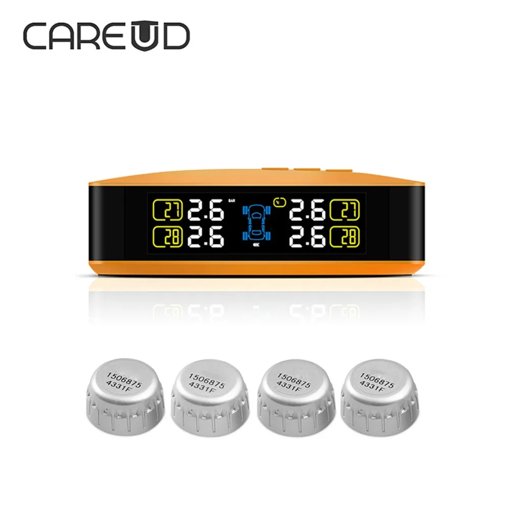 CAREUD Colorful Screen Car Tire Pressure Monitoring System PSI BAR Car TPMS with 4 Wireless External
