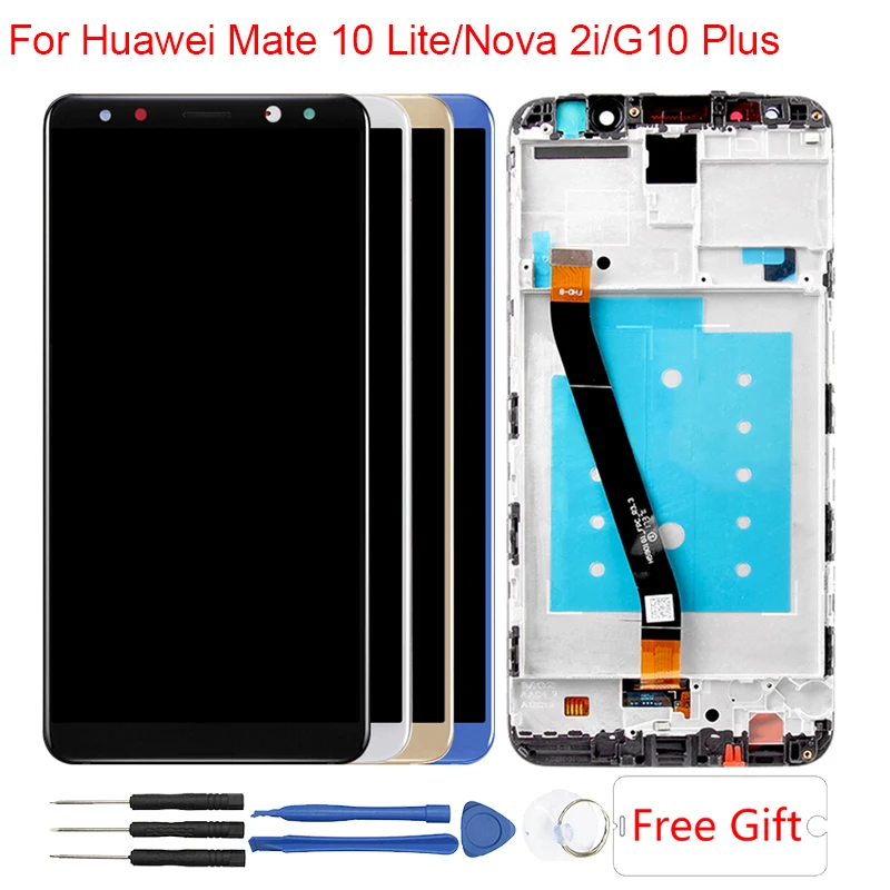 Pаспродажа Mate 10 Lite ЖК дисплей для huawei mate 10 Lite дисплей рамка G10 G10 Plus RNE AL00 Nova 2i RNE L21 сенсорный экран дисплей в сборе