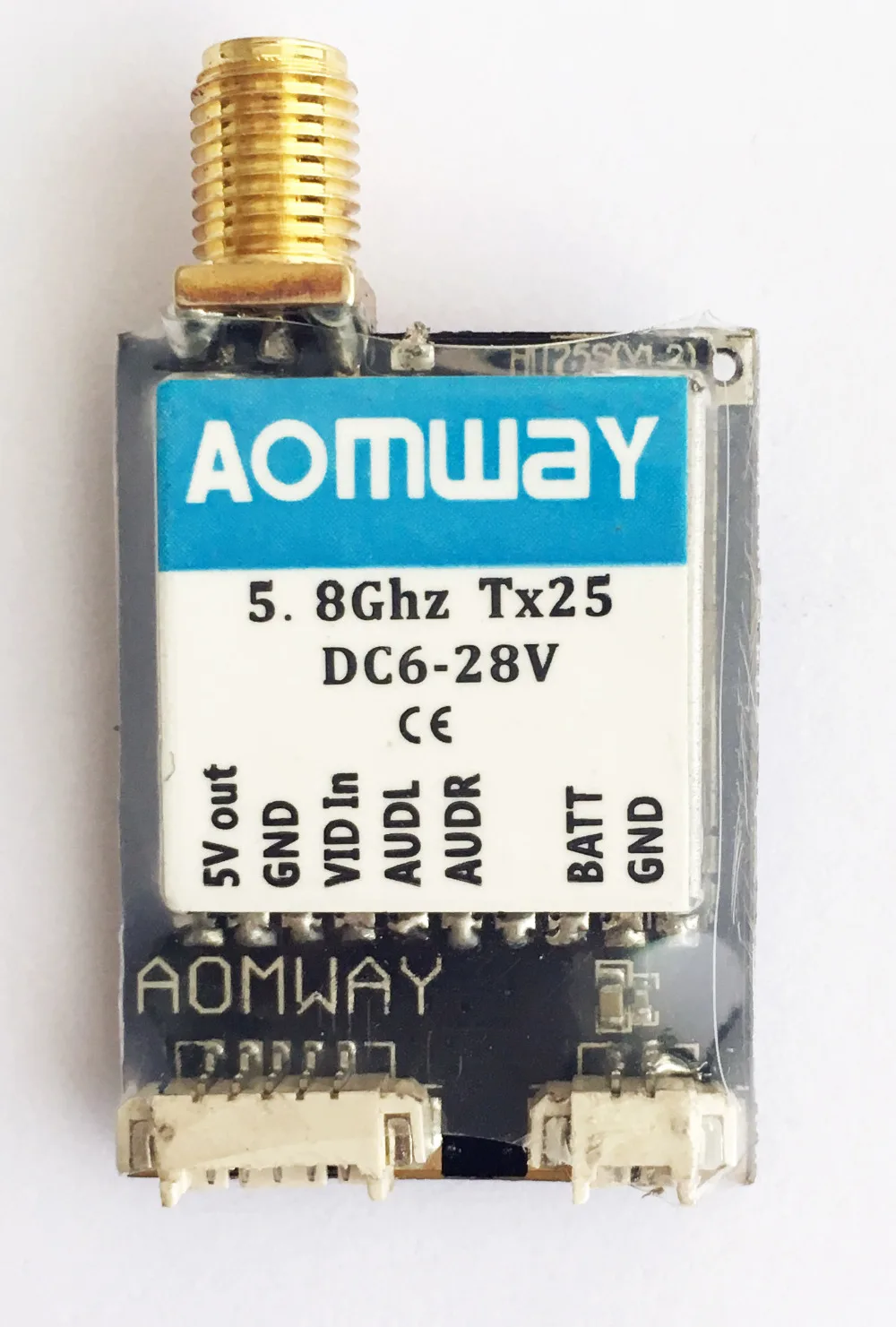 

AOMWAY 5.8G 25mw/200mw Exchangeable Transmitter FPV AV Wireless Transmitter CE Certificated For FPV Drone Aerial Photography
