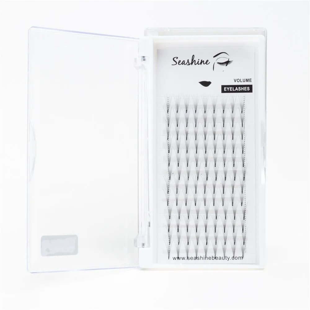 

Seashine 10 Trays 2D/3D/4D/5D/6D/10D Russian Volume Eyelashes Extension Short Stem Pre made Fans C/D curl Mink Lash Eyelashes