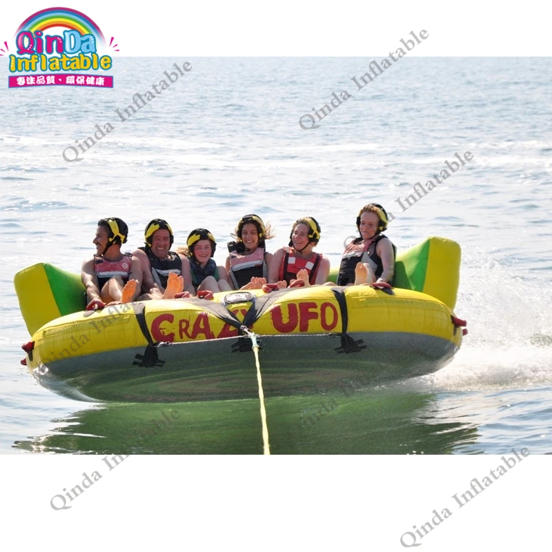 5 м Crazy UFO надувная сумасшедшая водная игра надувной остров crazy летающая рыба