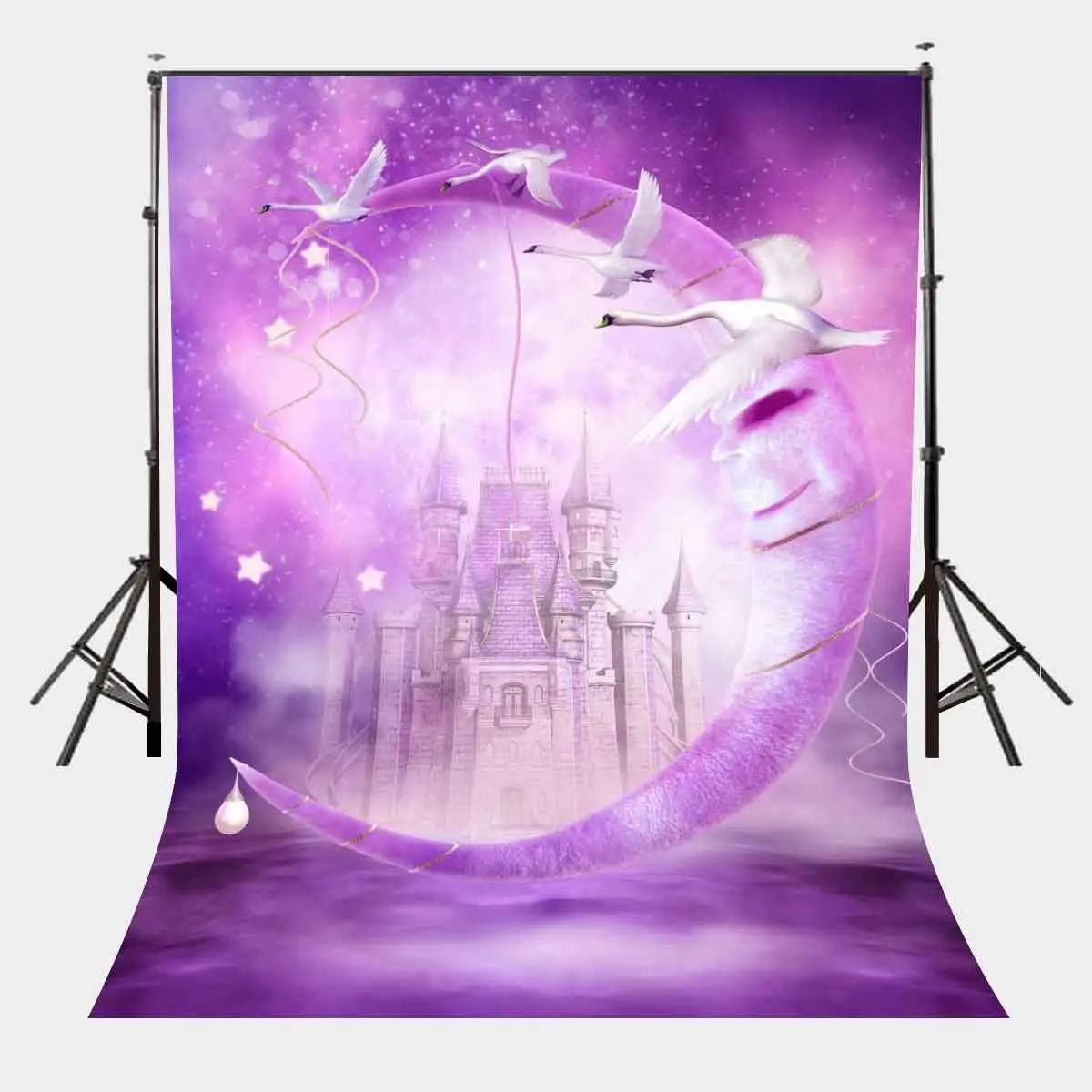 

150x220cm Fantastic Night Scene Backdrop Ultraviolet Color Photography Background Castle Backdrop
