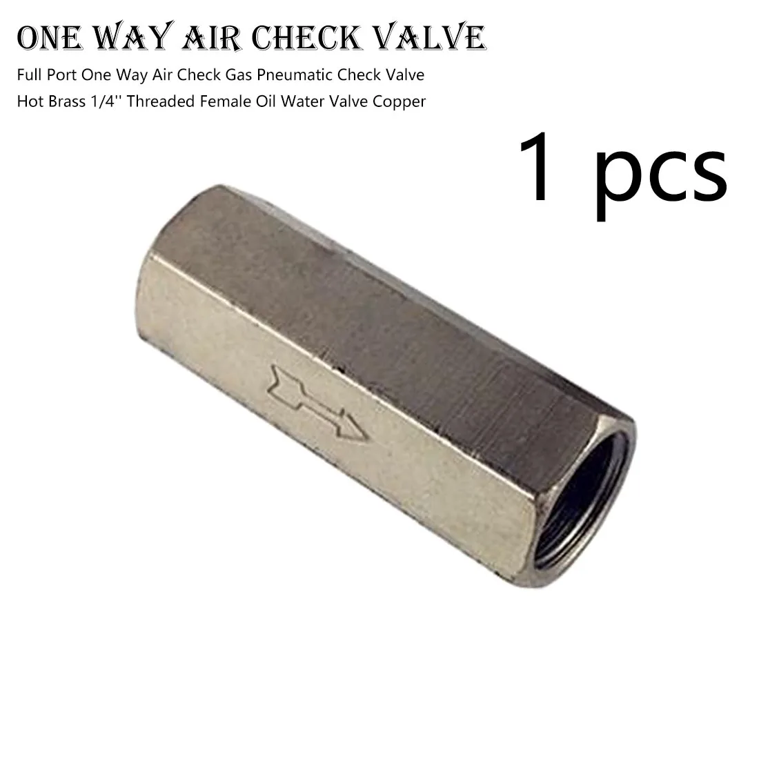 

Brass 1/4'' Threaded BSPP Female Full Port One Way Air Check Gas Oil Water Valve