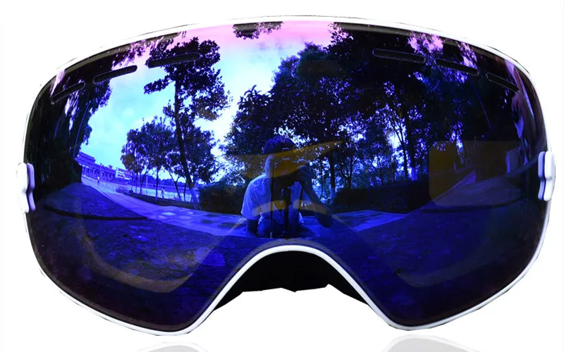 Брендовые лыжные очки для сноуборда. Двухслойные UV400 Анти-туман большие сферические маски очки для катания на лыжах для мужчин и женщин большие очки для снега Sci