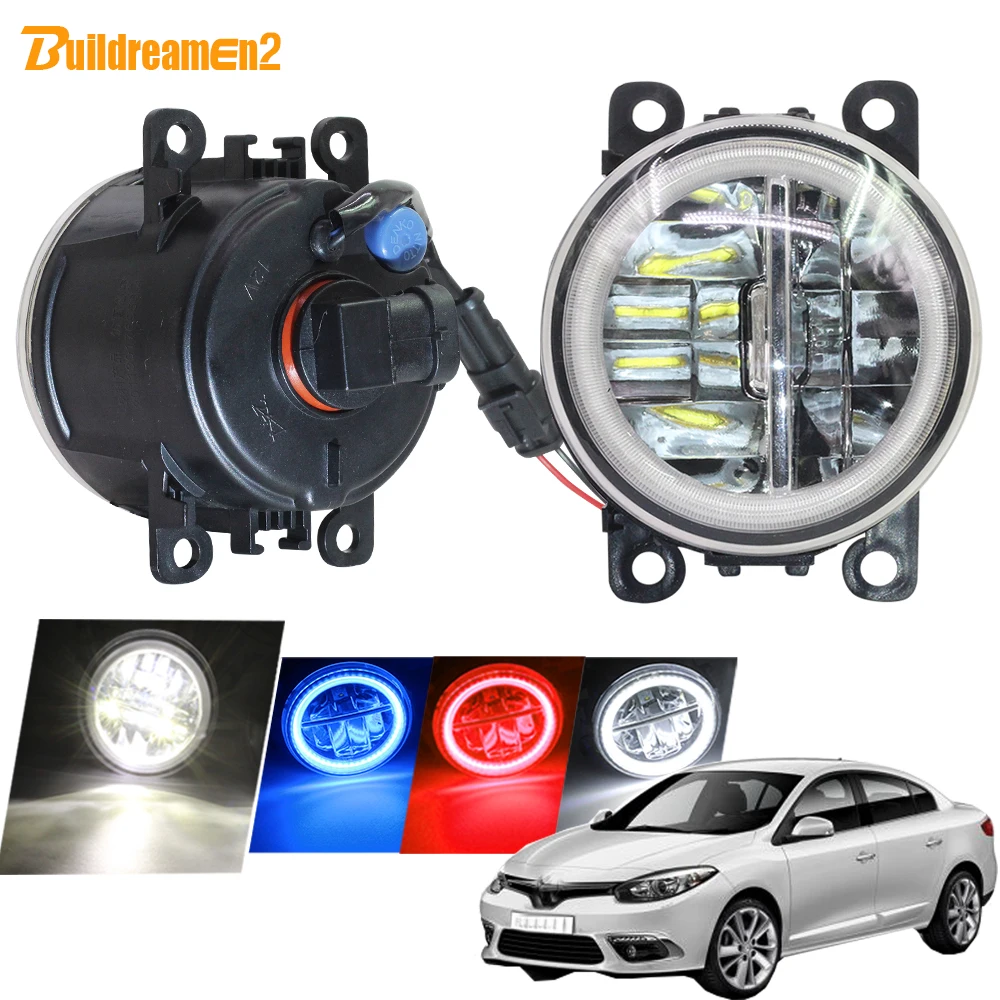 

Buildreamen2 Car 4000LM LED Fog Light Bulb Angel Eye Daytime Running Light DRL 12V For Renault Fluence L30 Saloon 2010-2015