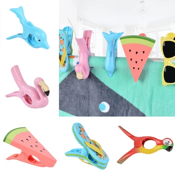 

Plastic Beach Towels Clips For Sunbeds Sun Lounger Animal Decorative Clothes Pegs Pins Large Size Drying Racks Retaining Clip
