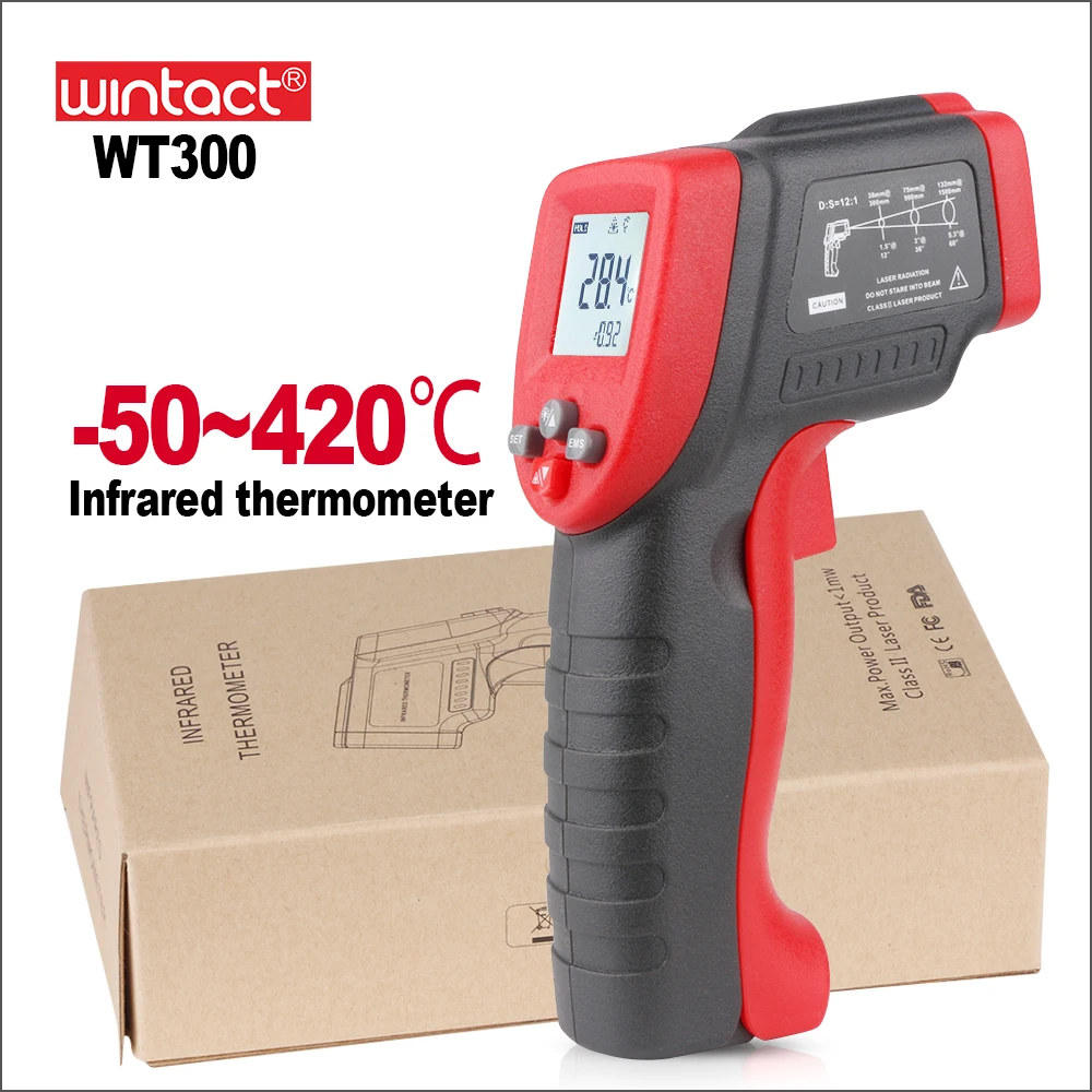 

Digital Thermometer Laser Thermometer Sensors Digital Temperature Meter Infrared Thermometer Laser WT300 WT550 Wintact
