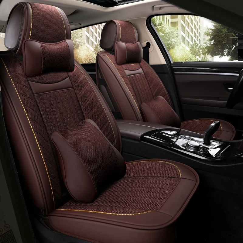 

flax car seat covers for Mini One Cooper R50 R52 R53 R55 R56 R60 R61 PACEMAN COUNTRYMAN car accessories car seat protector